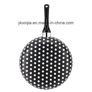 Kitchenware Aluminum Frying Pan with Silk Screen Printing